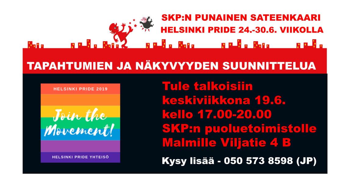 Punainen sateenkaari, SKP, HLBTQI, Helsinki Pride 2019
