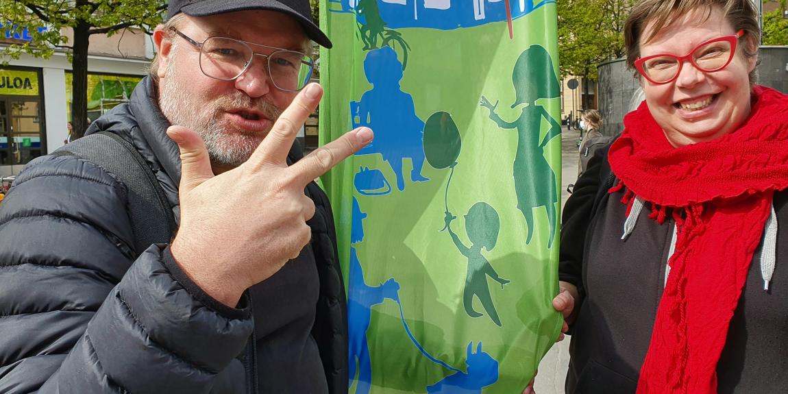 Chairman Väisänen and Secretary General Sandberg of the Communist Party of Finlan