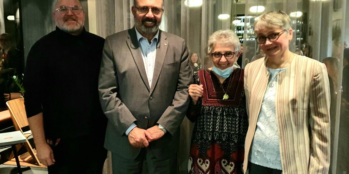 SKP:n rauhanryhmän Mervi Grönfors tapasi Palestiinan suurlähettilään
