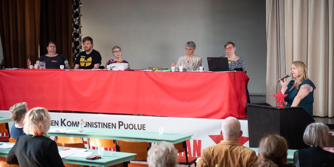 Petra Packalén speaking at the Congress of The CPF in the summer of 2022