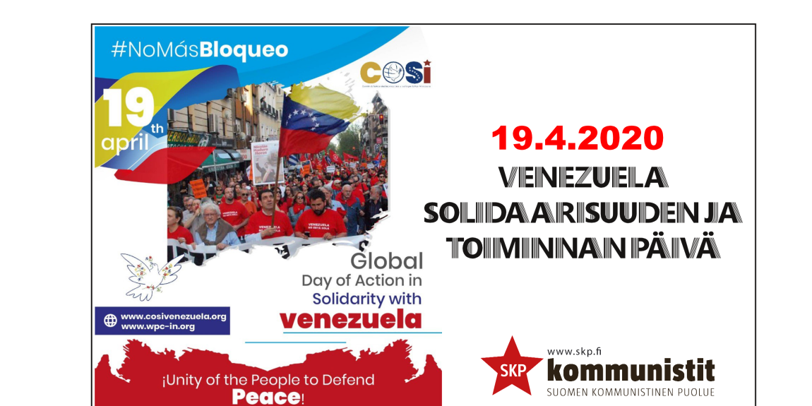 19.4. vietetään kansainvälistä Venezuela-solidaarisuuspäivää