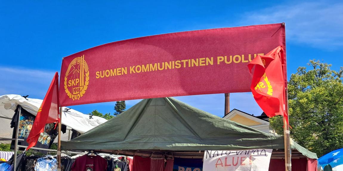 SKP telttabanderolli ja liput Tampere 2021