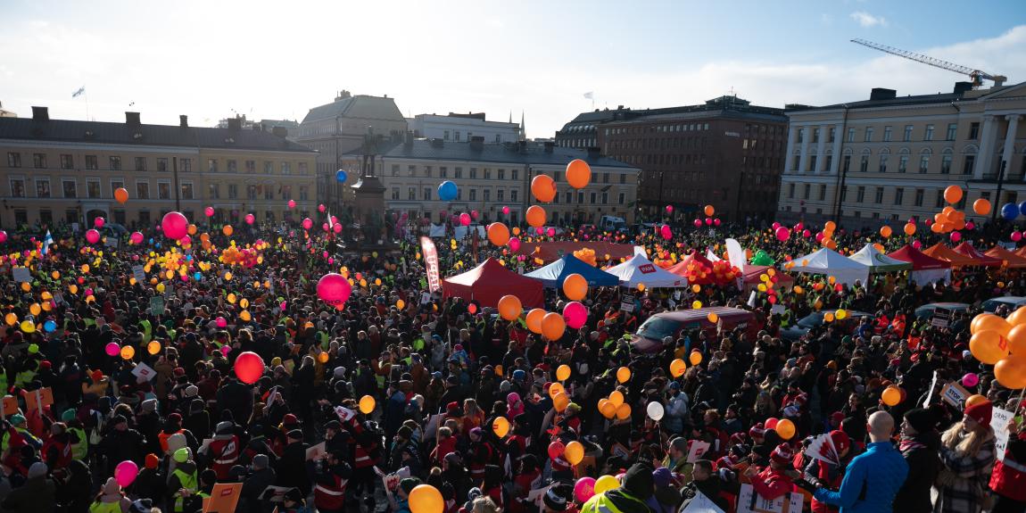 STOP NYT mielenosoitus helmikuu 2024 Helsinki Finland kuva Emma Grönqvist