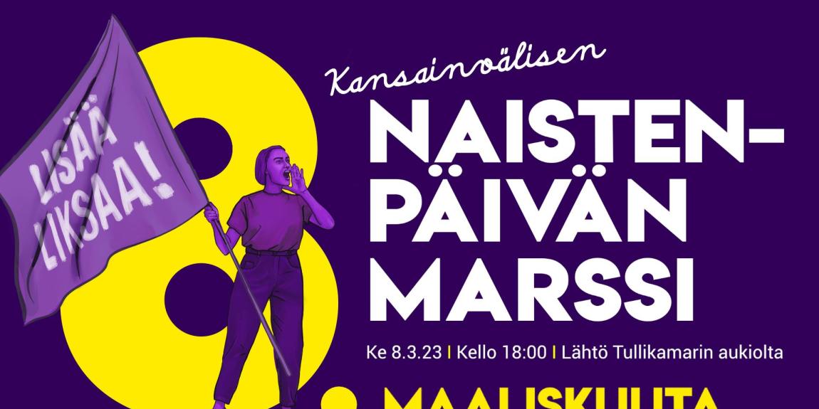 Tampereen Naistenpäivän marssin mainoskuva
