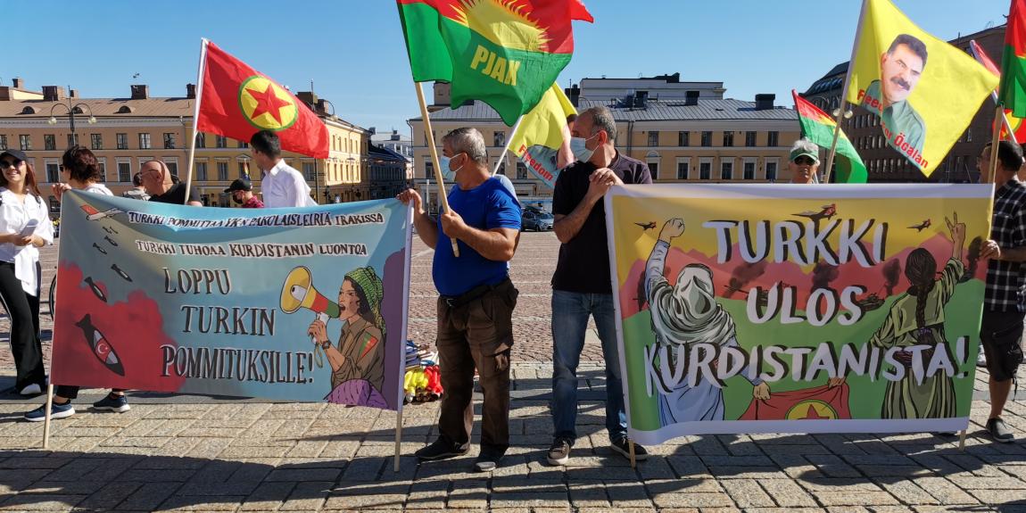 Turkki ulos Kurdistanista mielenosoitus Helsinki 3.7.2021