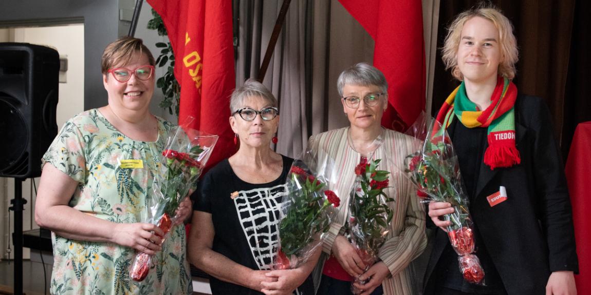 Tiina Sandberg, Liisa Taskinen, Mervi Grönfors ja Jiri Mäntysalo.