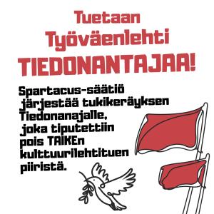 Tuetaan työväenlehti Tiedonantajaa