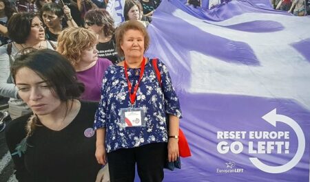 Hannele Kivistö SKP:n edustajana EV:n VOMXV naisverkoston tapaamisessa