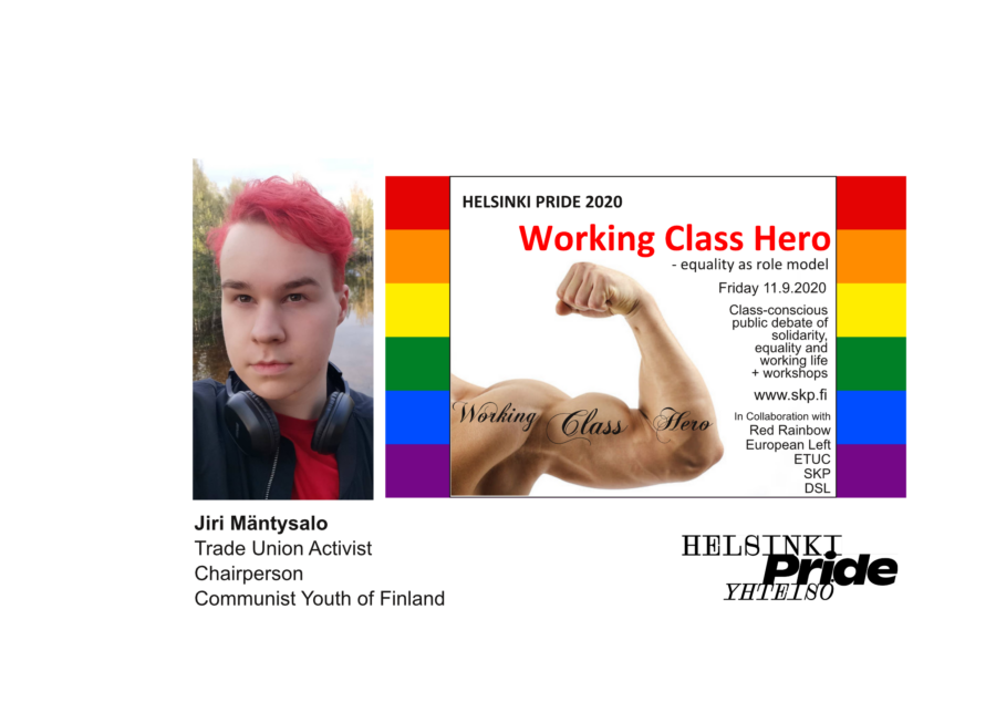 Jiri Mäntysalo is chairperson of the Communist Youth of Finland