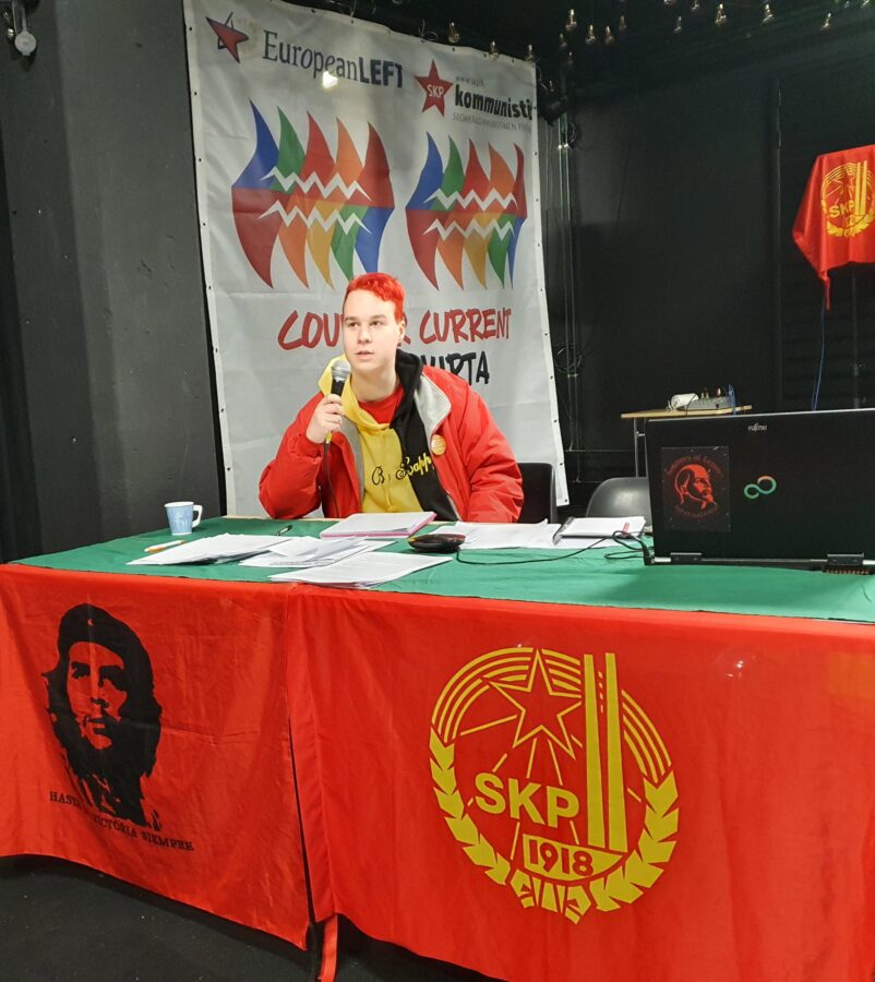 Jiri Mäntysalo on Kommunistinuorten puheenjohtaja