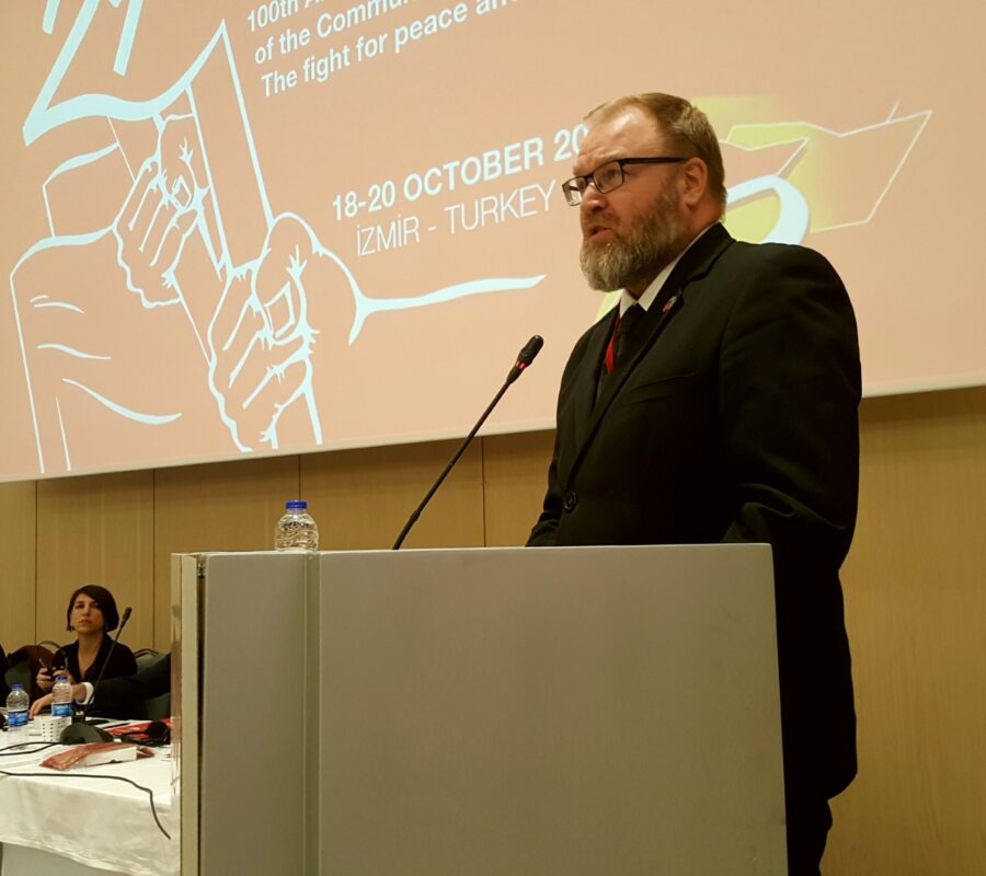 JP (Juha-Pekka) Väisänen chairperson of the Communist Party of Finlad