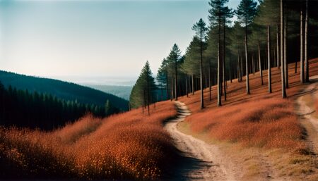 Kuvituskuva metsät ja kukkulat