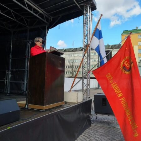 Liisa Taskinen SKP vappu 2023 Lahti