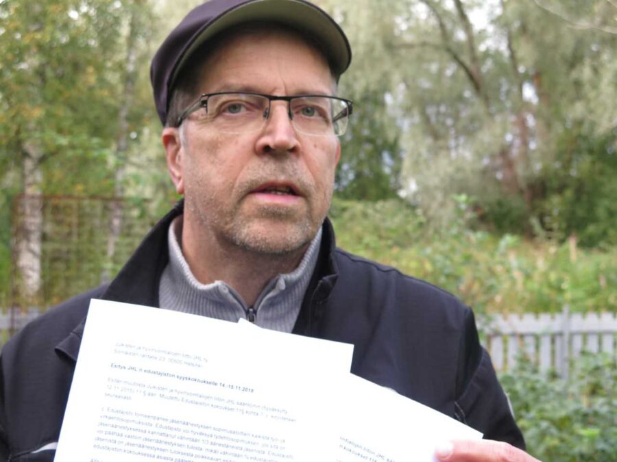 SKP:n Joensuun piirin puheenjohtaja Martti Vaskonen