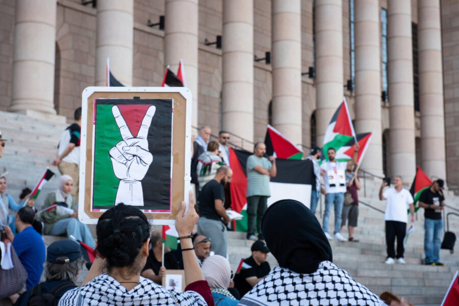 Palestiinamiekkari HKI 12.8.22 kuva Emma Grönqvist