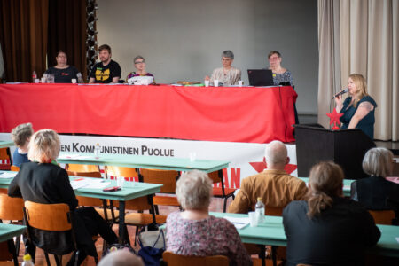 Petra Packalén speaking at the Congress of The CPF in the summer of 2022