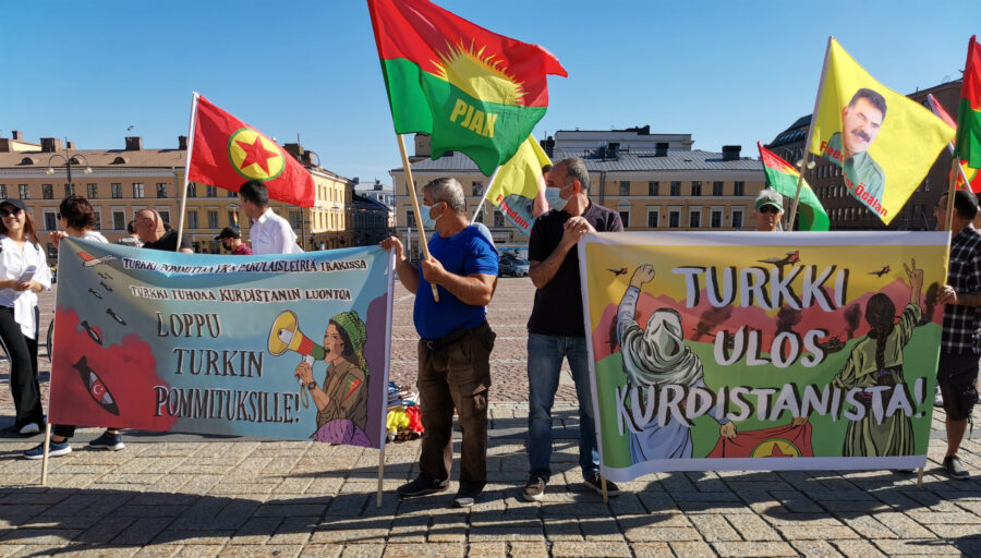 Turkki ulos Kurdistanista mielenosoitus Helsinki 3.7.2021