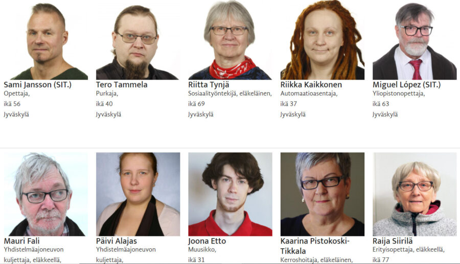 SKP:n kuntavaaliehdokkaita