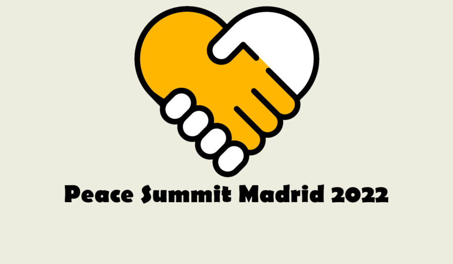 Kuvassa Peace Summit Madrid 2022 logo