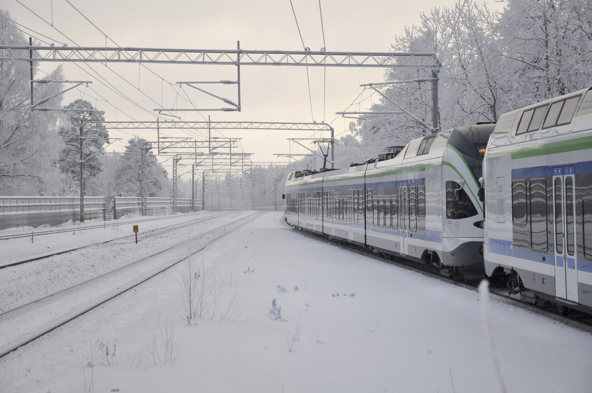 Lähijuna talvimaisemassa kuva Vr Group Lähijuna talvimaisemassa kuva Vr Group
