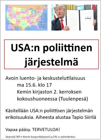 SKP Kemi Mainos Opinto 2026 06 15 USA Reunat
