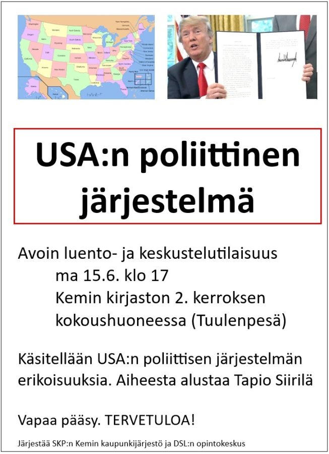 SKP Kemi Mainos Opinto 2026 06 15 USA Reunat