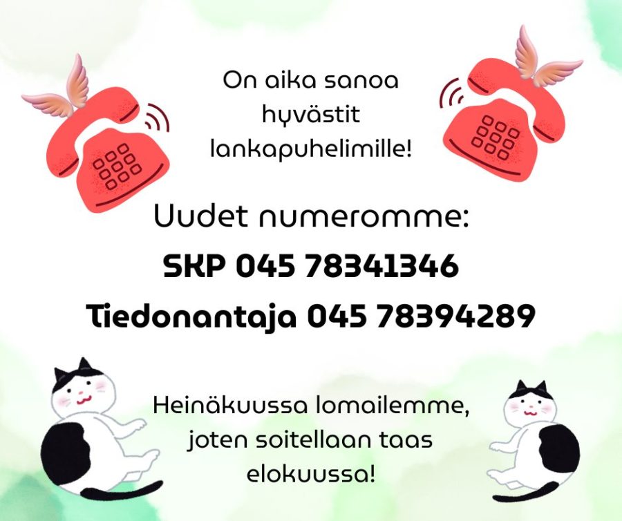 On aika sanoa hyvästit lankapuhelimille! Lankapuhelin yhteydet lakkasivat toimimasta 30.6.2026. (1)