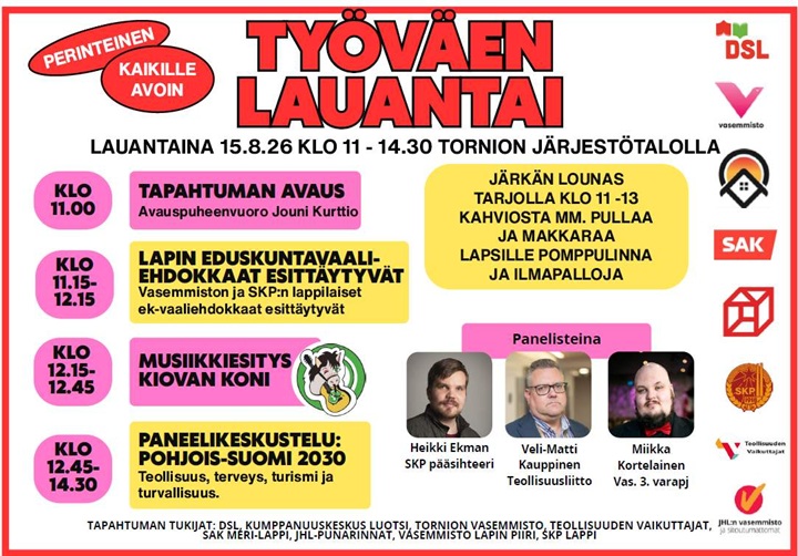 Työväen lauantai ilmoitus